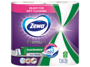Рушники паперові Zewa Premium Extra Long Halfsheet, 2 шари, целюлоза, 2 рулони