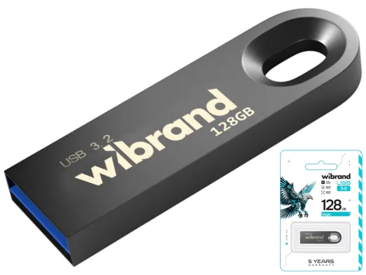 USB флеш-накопичувач 3.2 Wibrand 128gb Eagle Gen1, колір сірий