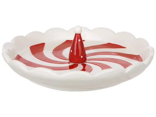 Блюдо керамическое 19.2*19*5.4см красное, Candy collection  834-923
