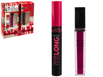 Набор подарочный Colour Intense (Тушь длина и объем 10мл+помада жидкая матирующая "Фиалка" №04 9г)