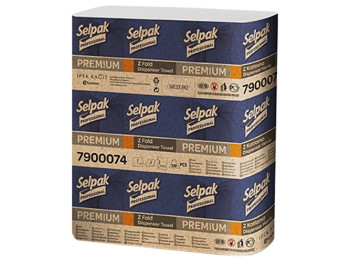 Полотенце бумажное Selpak Professional Premium Z-сложение, 2 слоя, 200 листов