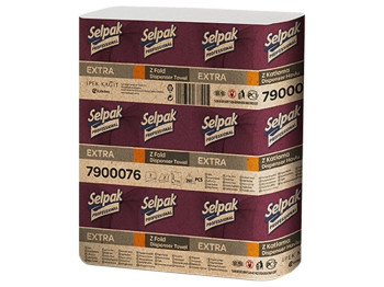 Полотенце бумажное Selpak Professional Extra Z-сложение, 2 слоя, 200 листов