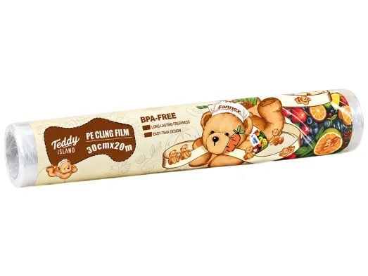 Харчова плівка поліетиленова Teddy Island для пакування продуктів, 30 см×20 м