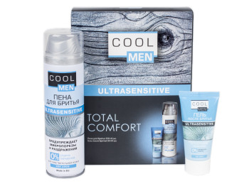 Набір косметичний Cool men "Ultrasensitive Total Comfort" (Піна для гоління 250мл+Гель п/гол.50мл)