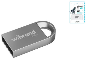 USB флеш-накопичувач Wibrand 64gb Lynx Колір Срібло