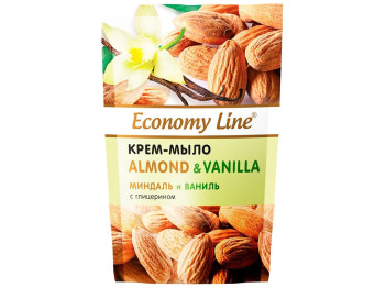 Крем-мыло Миндаль и ваниль с глицерином Economy Line, 460мл