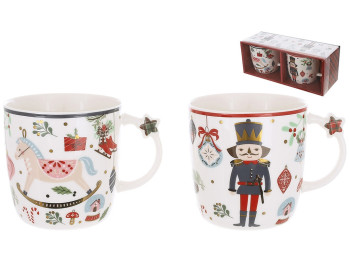Набір кухлів Happy Holidays, 2 дизайни, 360мл (ціна за набір 2шт)