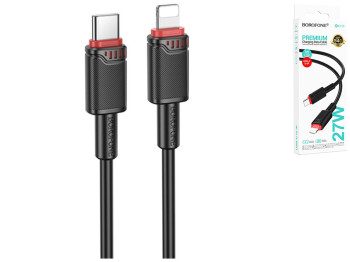 Кабель USB Borofone BX110 PD27W Type-C to Lightning, 1м, цвет черный