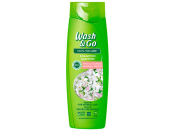 Шампунь Wash and Go 100% Volume з екстрактом жасмину, для нормального волосся, 360 мл