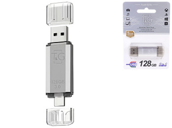 USB флеш-накопичувач T&G 128gb USB/Type C 009, колір срібло