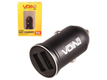 Автомобільний зарядний пристрій VOIN C-31203BK, 2USB (12/24V - 5V 3,1A)