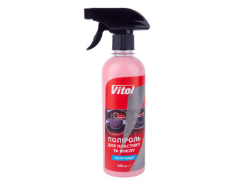 Поліроль для пластику та вінілу VITOL, 400мл, полуниця