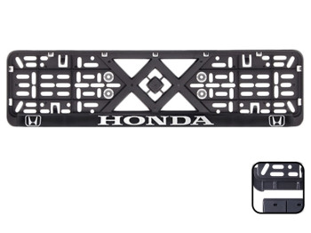 Рамка номера пластикова з хромованим рельєфним написом HONDA