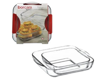 Формы Pasabahce Borcam, набор 2 предмета, прямоугольные, 32 х 28 х 6 см и 25 х 22 х 6 см