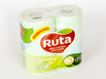 Бумага туалетная "Ruta Aroma" зеленая двухсл. (цена за уп. 4 рулона)