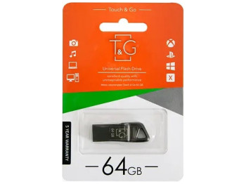 USB флеш-накопичувач 3.0 T&G 64gb Metal 114 Колір Чорний