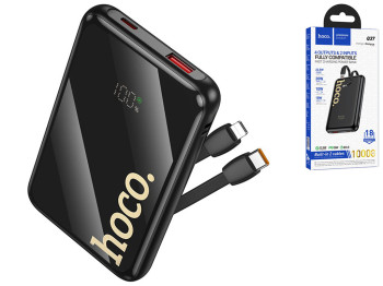 Універсальна мобільна батарея Power Bank Hoco Q37 Graceful, 10000mAh, колір чорний