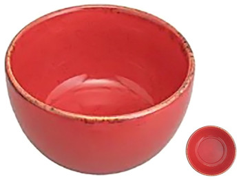 Соусник Porland Red, порцеляна, 210мл, 10см, колір червоний
