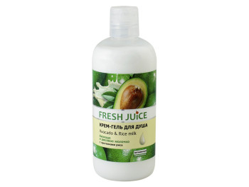 Крем-гель для душа "Fresh Juice" Avocado & Rice milk 400 мл.