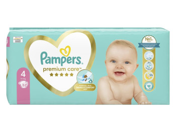 Підгузки Pampers Premium Care Maxi, розмір 4 (9–14 кг), 52шт
