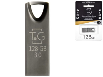 USB флеш-накопичувач 3.0 T&G 128gb Metal 117, колір сталевий