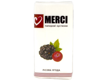 Хустки носові "Merci" "Лісова ягода" двошарові 8шт