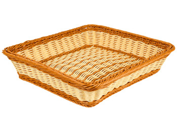 Кошик плетений Pure Wicker, поліротанг, квадратний, 35×35×8 см