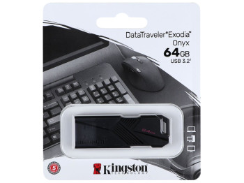 USB флеш-накопичувач 3.2 Kingston DataTraveler Exodia Onyx 64GB, Чорний