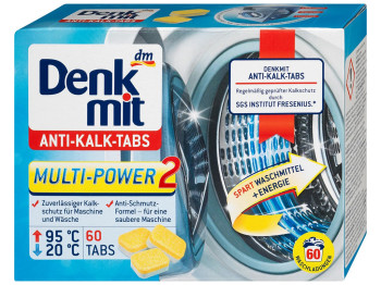 Таблетки для захисту від накипу Denkmit, 960г (ціна за 60шт)