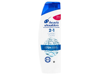 Шампунь та бальзам проти лупи Head&Shoulders 2в1 Основний догляд 225мл