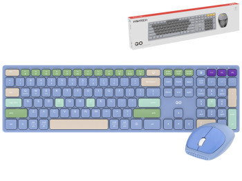 Бездротова клавіатура і миша Fantech Go WK895 Silent Click, Колір Синій