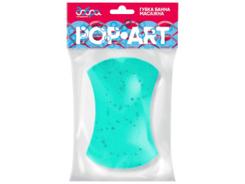 Губка банная массажная Добра Господарочка Pop-Art 16х9х5,5см 1шт