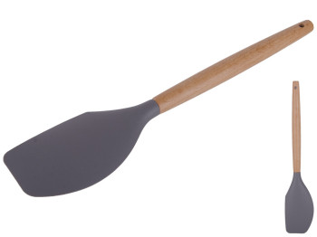 Лопатка силиконовая с деревянной ручкой Stenson 32х6,3х2см