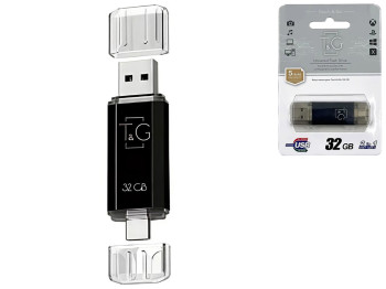 USB флеш-накопичувач T&G 32gb USB/Type C 009, колір чорний