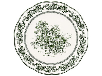 Тарілка порцелянова Heritage Toile Collection Green, кругла, 27×3 см