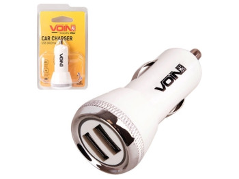 Автомобільний зарядний пристрій VOIN C-2402W 2USB (12 / 24V - 5V 2,4A)