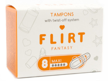 Тампони Fantasy FLIRT maxi 5крапель (ціна за уп. 8шт) TGF004