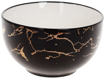 Пиала фарфоровая Black Marble, 700мл, цвет - черный мрамор