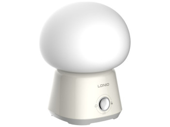 Нічник настільний Ldnio Y4, RGB підсвічування, 3600мАч, 3Вт, Type-C, пластик, силікон, колір білий