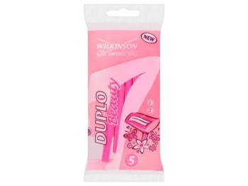 Бритва жіноча Wilkinson Sword Duplo Beauty, одноразова, 2 леза, колір рожевий (ціна за упаковку)