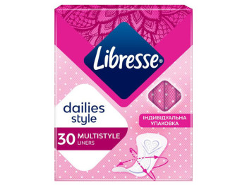 Прокладки гигиенические ежедневные Libresse Multistyle Cour-V, 30шт