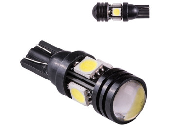Лампа Pulso габаритна LED T10/4SMD-5050, 12v, 1.5w, 72lm White with lens (LP-157266)