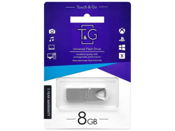 USB флеш-накопичувач T&G 8gb Metal 117 Колір Сталевий