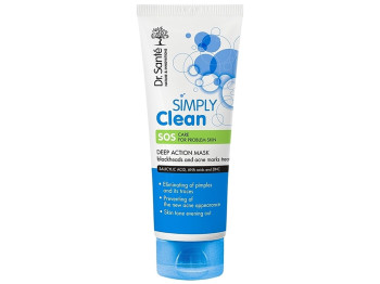 Маска для лица Dr.Sante Simply Clean SOS, с AHA-кислотами, салициловой кислотой и цинком, 75мл