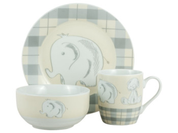 Набір посуду дит. фарфор. Limited Edition "Elephants 2" 3 предмети (чашка, тарілка, супник) 49902