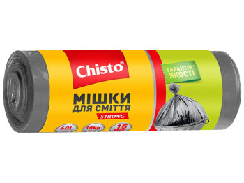 Пакеты для мусора Chisto strong, 60л, 15шт