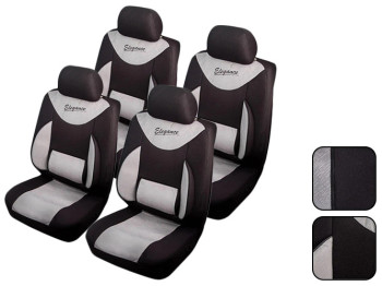Набір чохлів MILEX Elegance повний комплект (2 передніх, 2 задніх, 5 підголівників) сірі