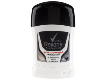Антиперспірант-олівець для чол. Rexona men "Антибактеріальний і невидимий на чорному і білому" 50мл