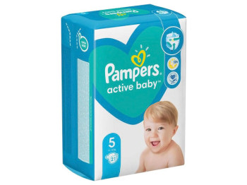Подгузники одноразовые PAMPERS Active Baby Размер 5 Junior 11-16кг 21шт