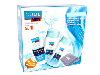 Косметичний набір для чоловіків Cool Men "UltraSensitive #1" з рушником